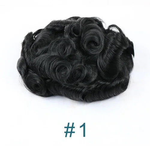 Prothèse Capillaire Homme Toupet Cheveux Humains - Base PU Peau 0.1mm