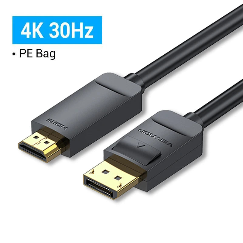 Câble DisplayPort vers HDMI Vention 4K 60Hz - Pour PC, Laptop, Moniteur