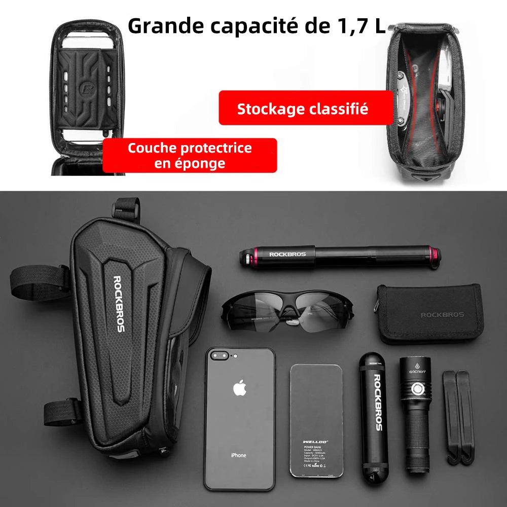 Sacoche Vélo Étanche Touchscreen RockBros - Top Tube Cadre MTB
