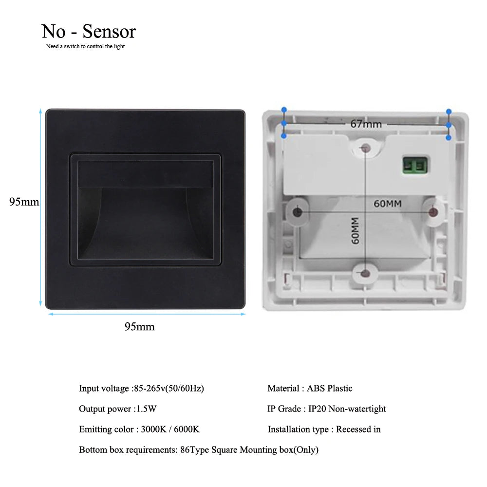 Spot LED Encastrable Escalier 85-265V - Éclairage Marches et Couloirs