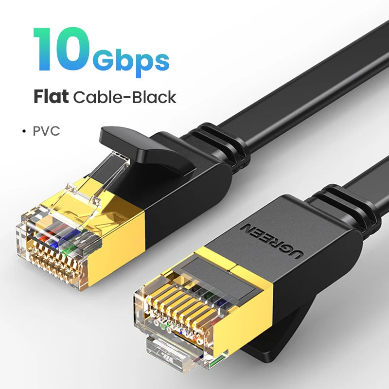 Câble Ethernet Cat7 Plat UGREEN - 10 Gbps Haute Vitesse