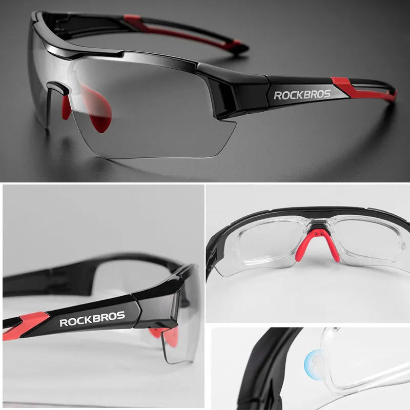 Lunettes Photochromiques RockBros pour Vélo - Verres qui S'adaptent à la Lumière