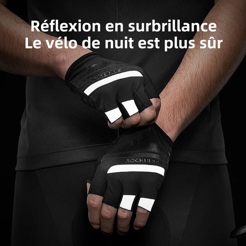 Gants Vélo Demi-Doigts RockBros - Anti-Choc et Respirants Route/MTB