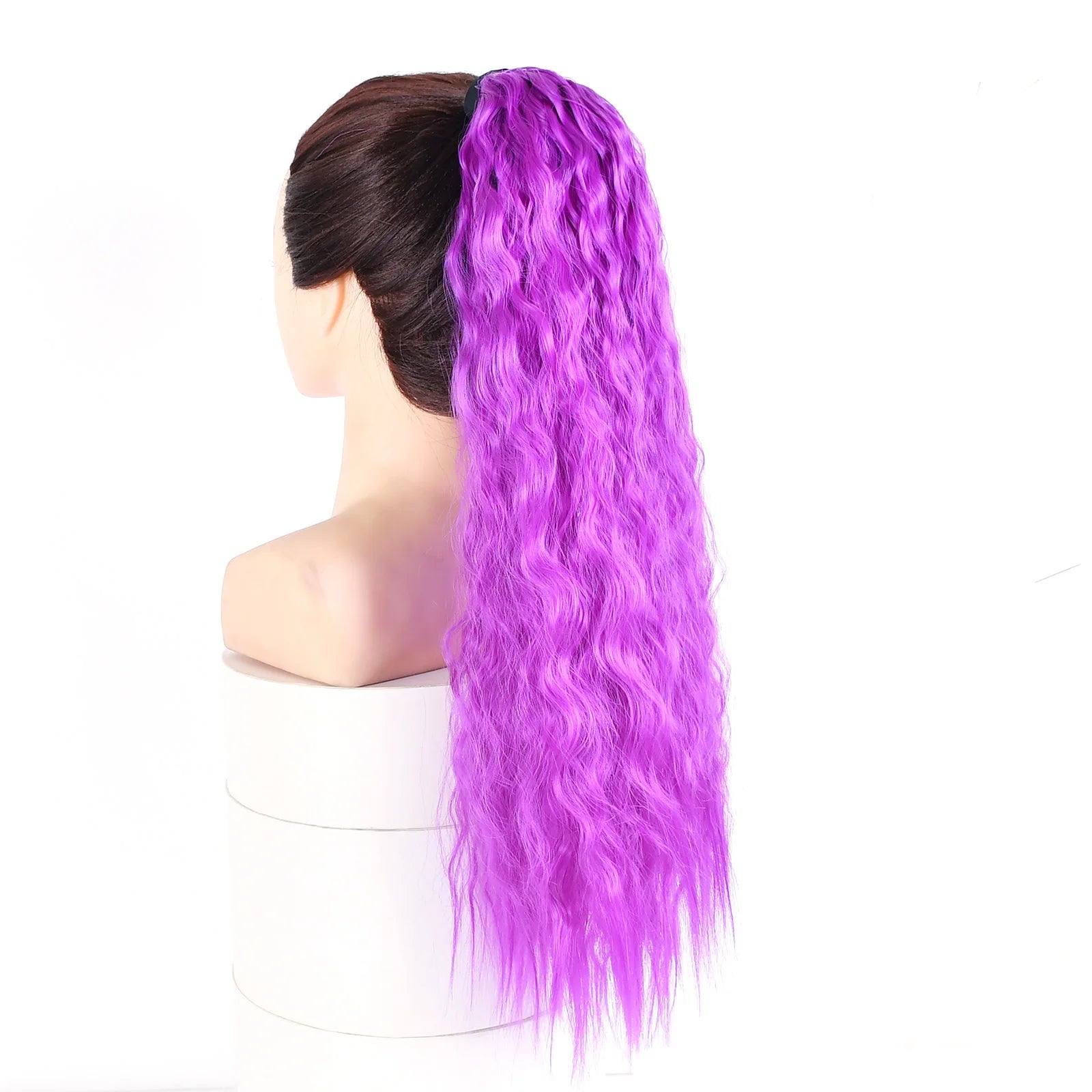Queue de Cheval Synthétique Longue Kinky Curly - Extension Arc-en-Ciel Ombré