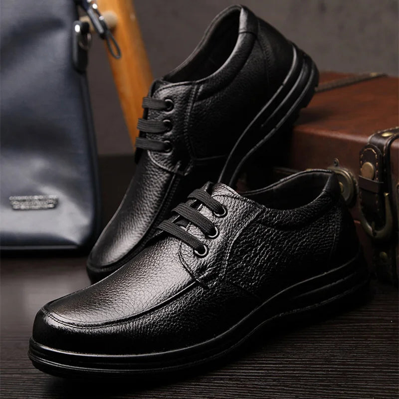 Chaussures Homme Cuir Véritable Brogues Plates - Casual et Confortables