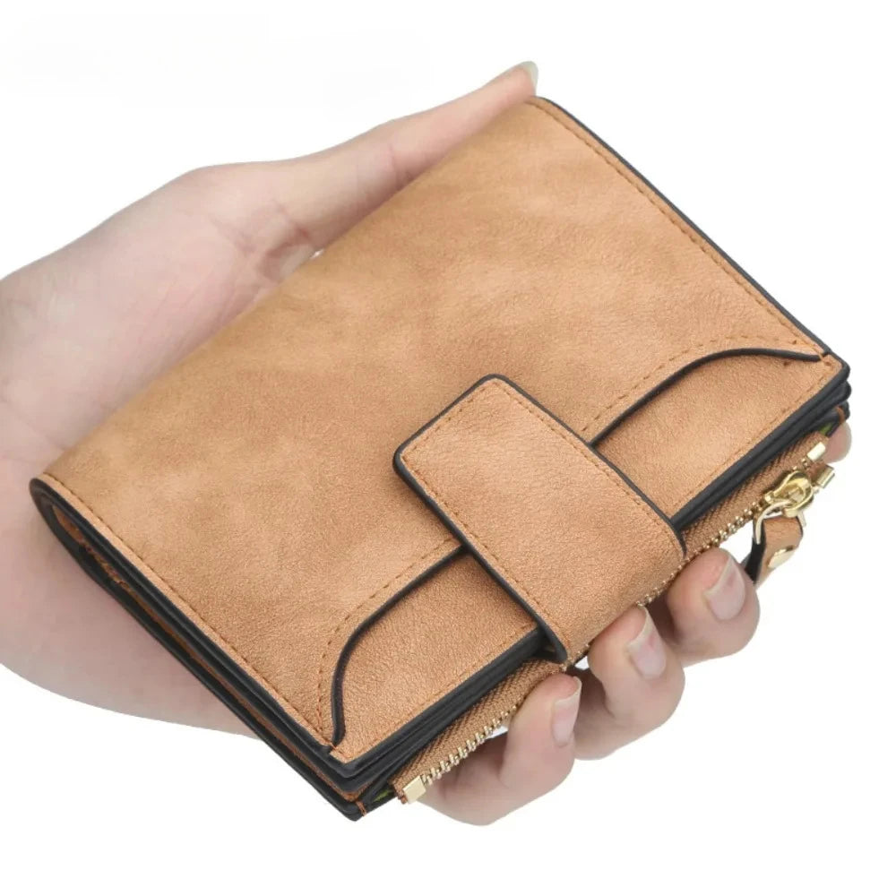 Portefeuille Femme Cuir Grande Capacité - Multi-Cartes et Poche Monnaie