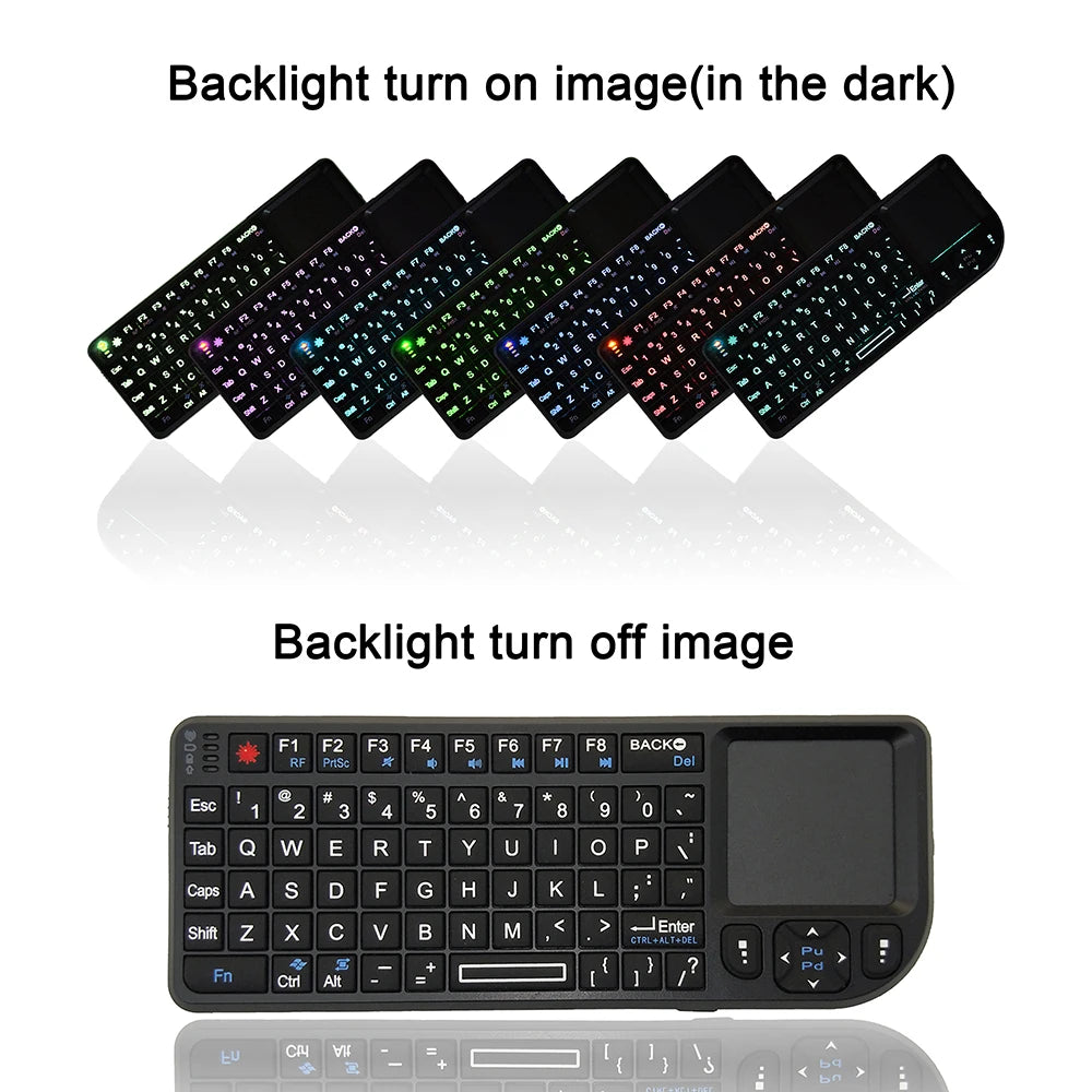 Clavier sans Fil 2.4G 3-en-1 avec Touchpad pour PC TV Android