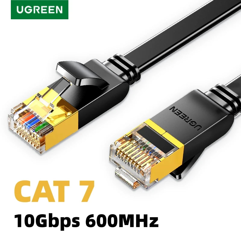 Câble Ethernet Cat7 Plat UGREEN - 10 Gbps Haute Vitesse