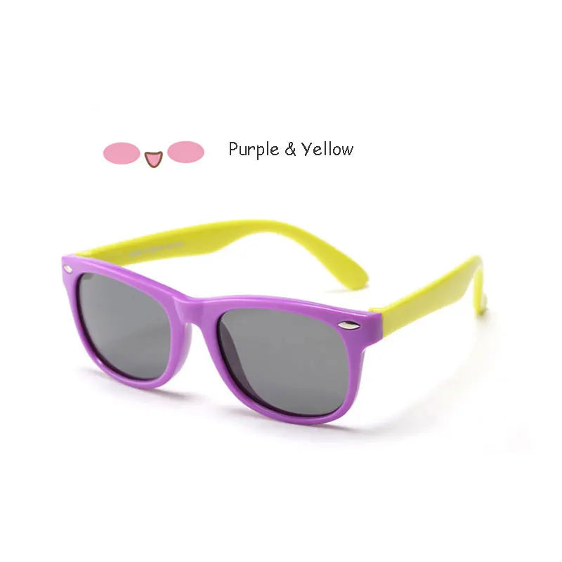 Lunettes de Soleil Enfant Polarisées - Classique avec Rivets Style Marque