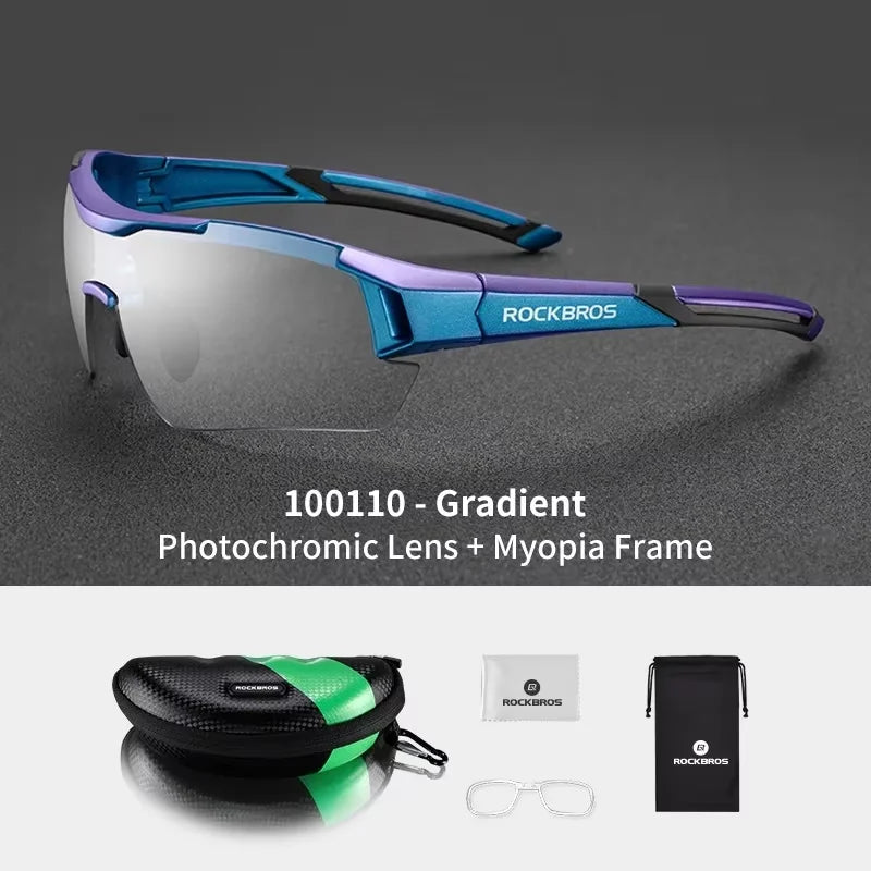 Lunettes Photochromiques RockBros pour Vélo - Verres qui S'adaptent à la Lumière