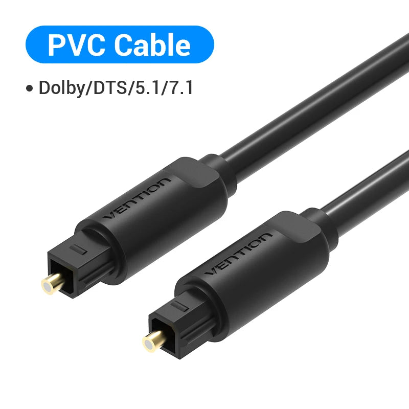 Câble Optique Toslink SPDIF Vention - Audio Numérique 1m à 5m