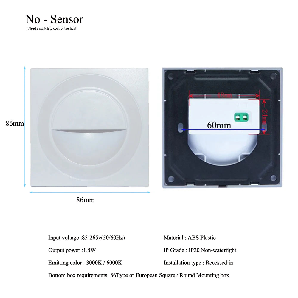 Spot LED Encastrable Escalier 85-265V - Éclairage Marches et Couloirs