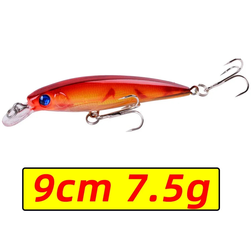 Leurre de Pêche Minnow Laser 11 cm 13 g - Crankbait avec Hameçons