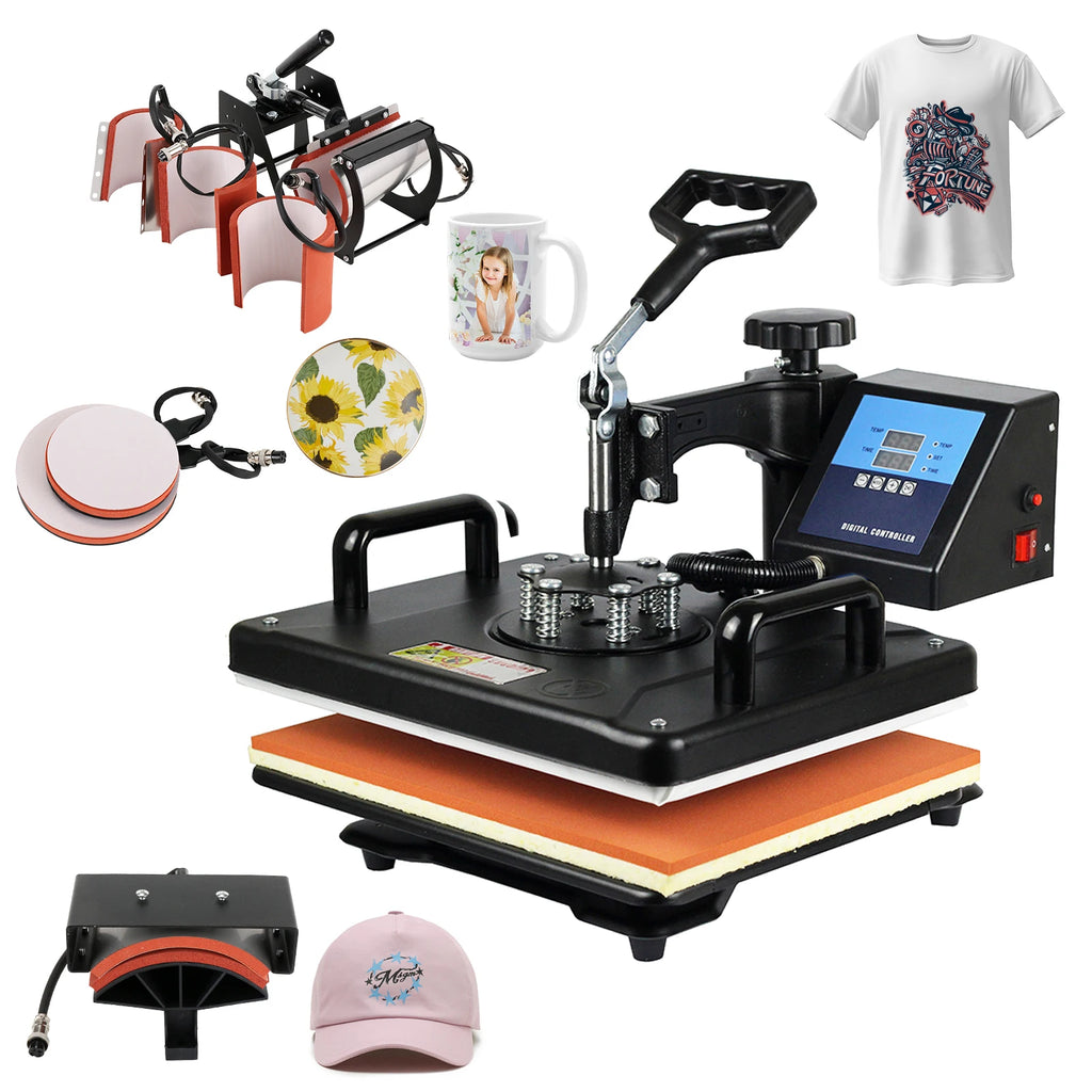 Presse à Chaud 8 en 1 Combo Sublimation T-Shirts Mugs Casquettes CE