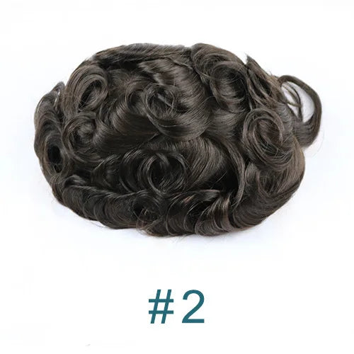 Prothèse Capillaire Homme Toupet Cheveux Humains - Base PU Peau 0.1mm