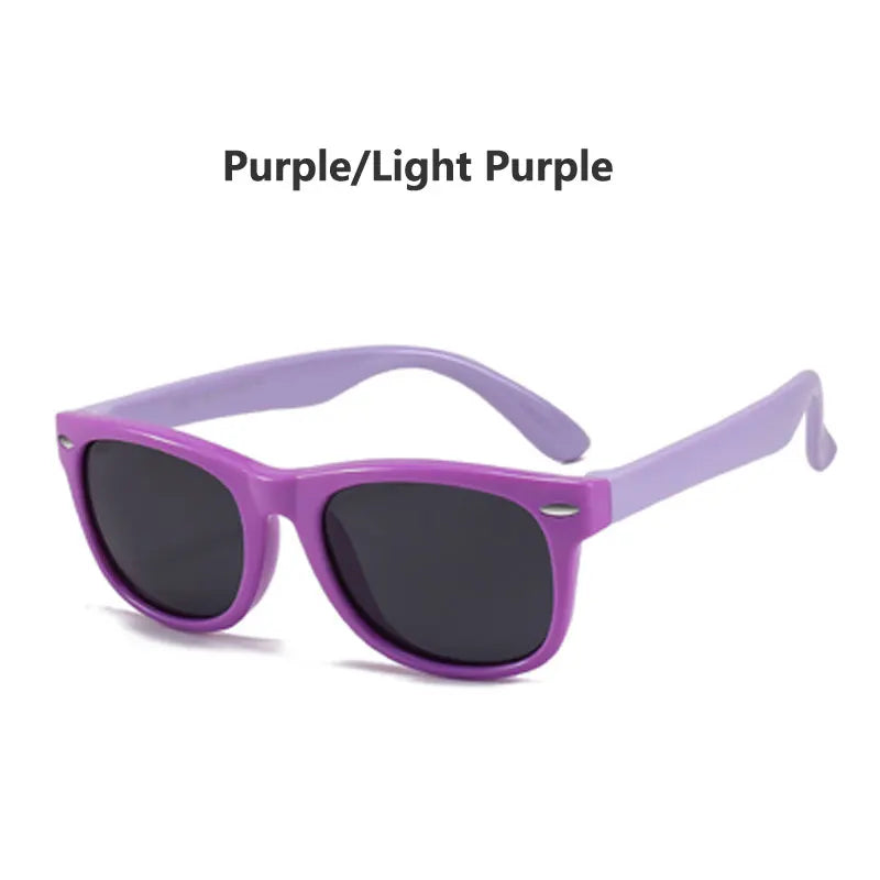Lunettes de Soleil Enfant Polarisées - Classique avec Rivets Style Marque