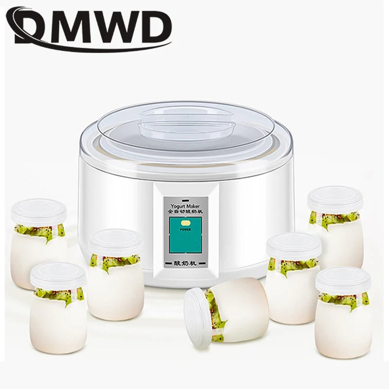 Mini Yaourtière Automatique avec 7 Pots Individuels – 1.5L, 15W