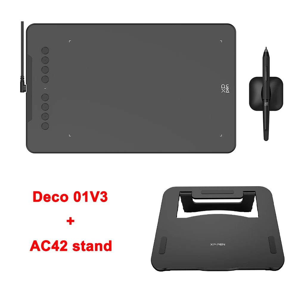 Tablette Graphique XPPen Deco 01 V3 10" 16384 Niveaux de Pression