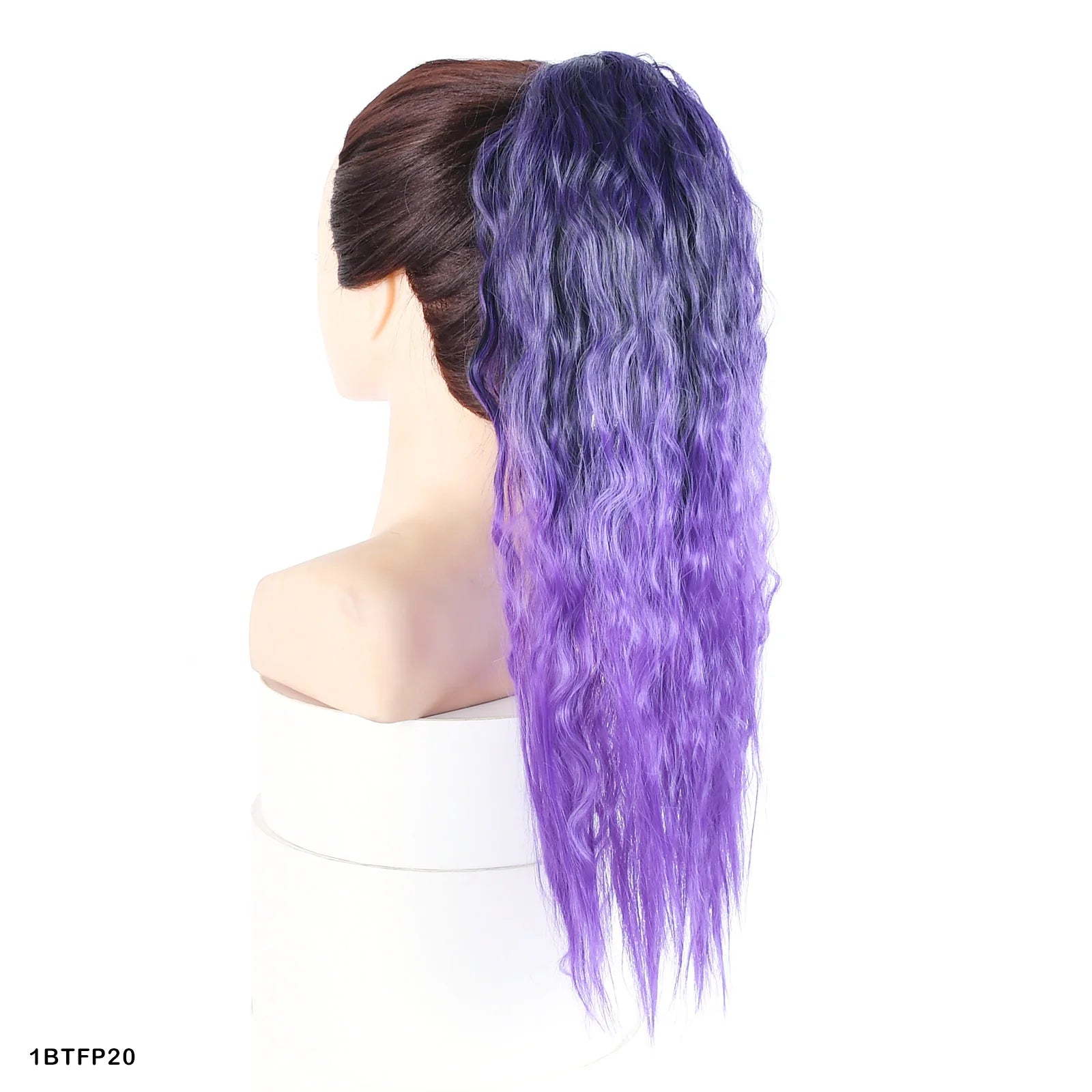 Queue de Cheval Synthétique Longue Kinky Curly - Extension Arc-en-Ciel Ombré