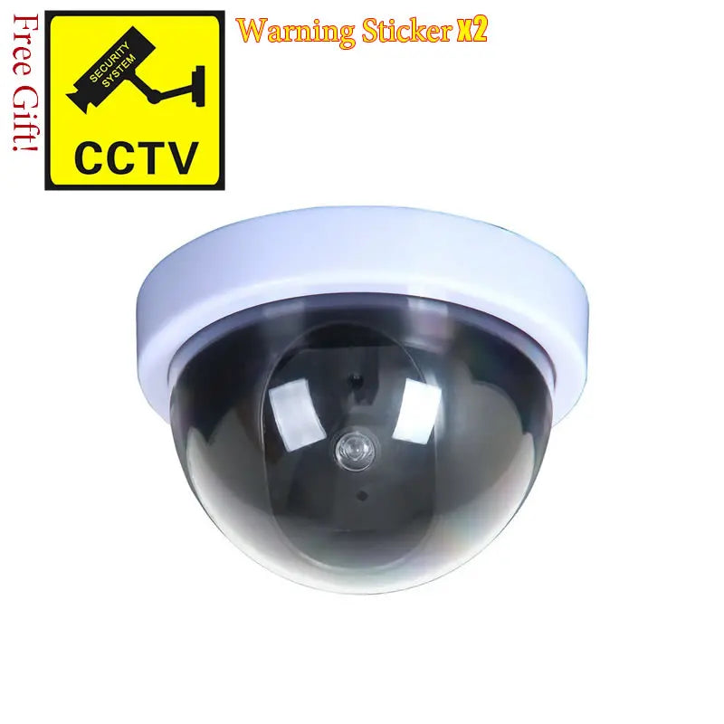 Caméra de Surveillance factice Dôme Noir avec LED Clignotante