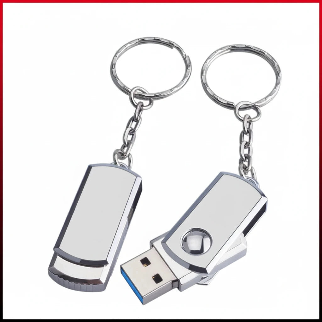 Clé USB 3.0 Métal Rotation 16 à 256 Go avec Porte-clés