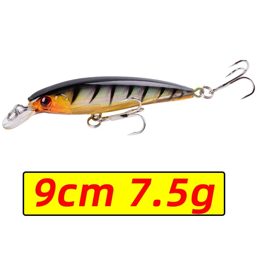 Leurre de Pêche Minnow Laser 11 cm 13 g - Crankbait avec Hameçons