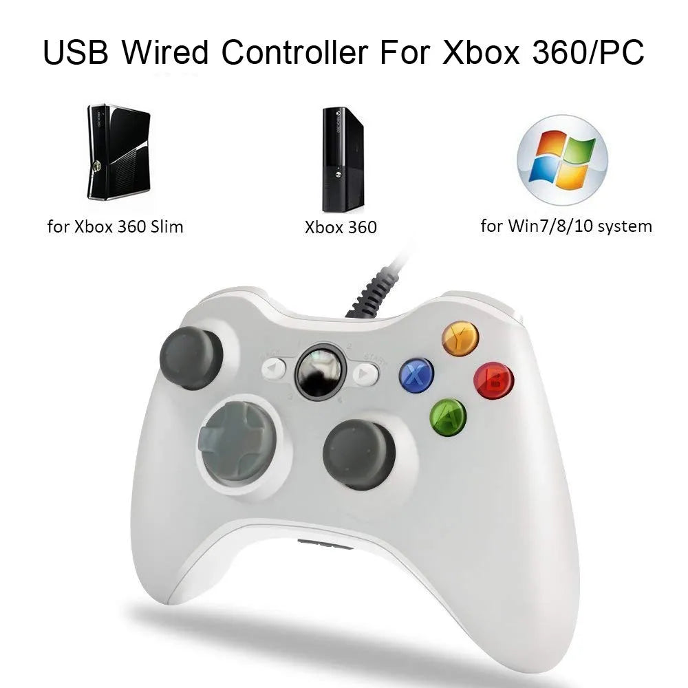Manette Filaire Xbox 360 / PC - Contrôleur Gamepad USB Classique