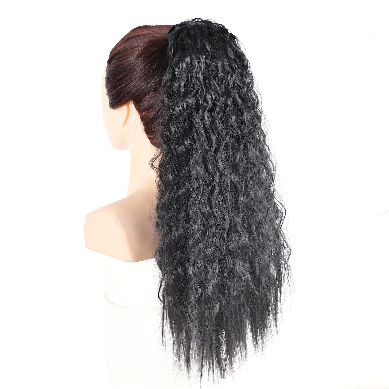 Queue de Cheval Synthétique Longue Kinky Curly - Extension Arc-en-Ciel Ombré
