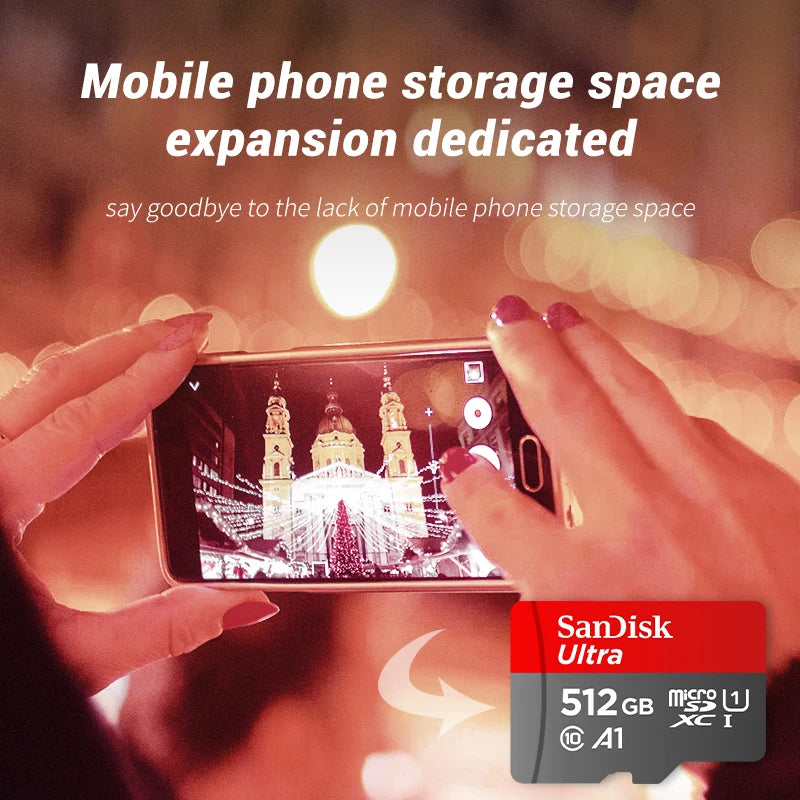 Carte MicroSD SanDisk Originale 32 Go à 1 To - Jusqu'à 150 Mo/s A1 C10