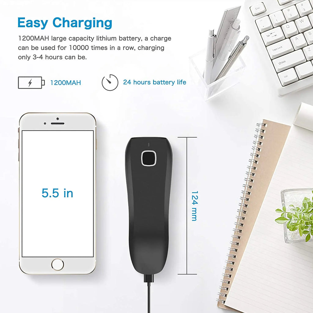 Scanner Code-Barres Bluetooth 2D QR NETUM C750 et Laser 1D C830