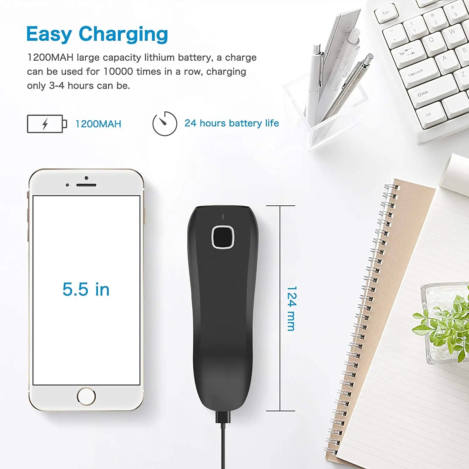 Scanner Code-Barres Bluetooth 2D QR NETUM C750 et Laser 1D C830